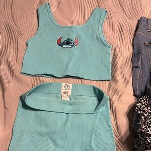 Disney Blue Matching Tank Top Set